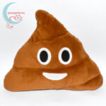 Kaki plüss emoji párna - nagy imoji