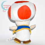 Kék mellényes Toad plüss (Super Mario) hátulról