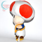 Kék mellényes Toad plüss (Super Mario) oldalról