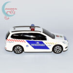 Bburago rendőrautó, járőrkocsi (Ford Focus) oldalról