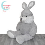 EASTER hatalmas 120 cm-es szürke húsvéti plüss nyuszi balról
