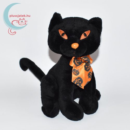 Halloweeni fekete plüss cica
