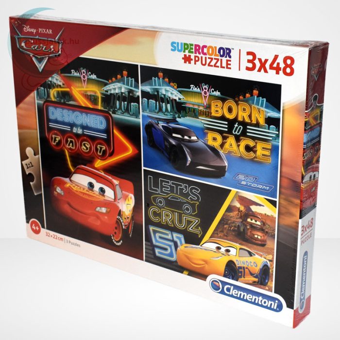 Verdák 3 (Cars) 3x48 db-os Clementoni puzzle (Disney kirakó) balról