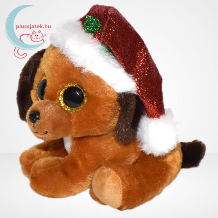 TY Beanie Boos Howlidays csillogó szemű karácsonyi plüss kutya, balról
