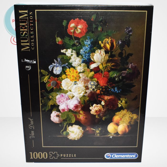 Van Dael - Csendélet (Bowl of flowers) 1000 db-os puzzle, Clementoni Museum Collection 31415, szemből