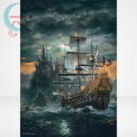 Clementoni 31682 - A kalózhajó (The Pirate Ship) 1500 db-os puzzle, a kép