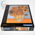 Van Gogh - Váza tizenkét napraforgóval (Sun Flowers) 1000 db-os puzzle, Clementoni Museum Collection 31438, oldalról