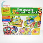 Carotina Preschool - The seasons and the clock (A természet körforgása) 4 az 1-ben angol fejlesztő játék 3-6 éveseknek, szemből