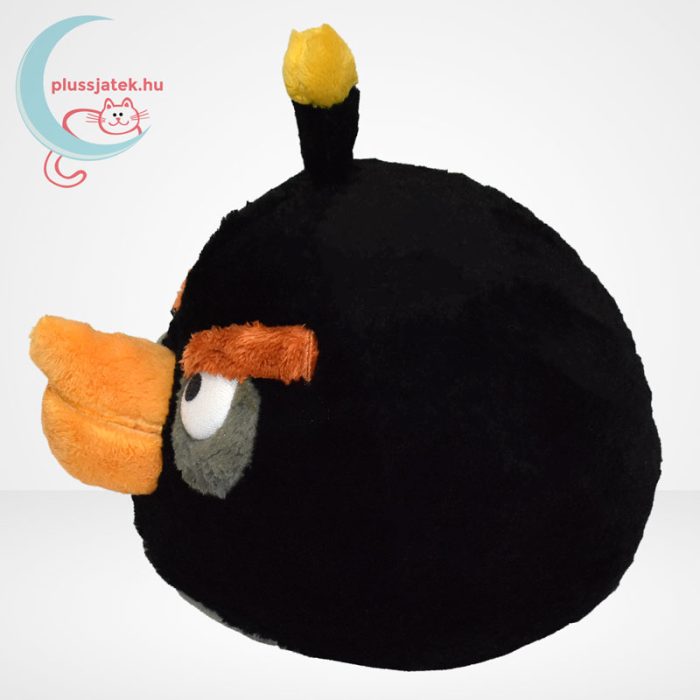 Angry Birds: Bomba, fekete madár plüss - 20 cm (TCC Global), oldalról