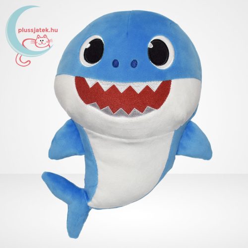 Baby Shark: Cápa család - Apa cápa (kék színű) zenélő plüss (30 cm)