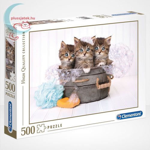 Kiscicák: cicamosdás – 500 db-os Clementoni puzzle (35065)