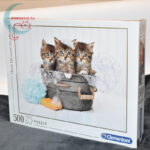Kiscicák: cicamosdás – 500 db-os Clementoni puzzle (35065), balról