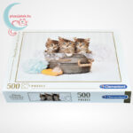 Kiscicák: cicamosdás – 500 db-os Clementoni puzzle (35065), oldalról