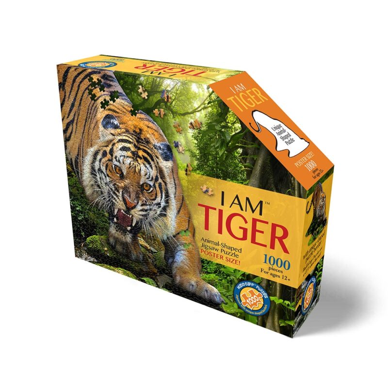 Wow poszter méretű forma puzzle - Tigris, 1000 db, a doboz