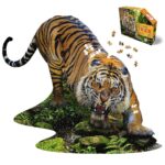 Wow poszter méretű forma puzzle - Tigris, 1000 db, a kép és a doboz