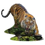 Wow poszter méretű forma puzzle - Tigris, 1000 db, a kép kirakva