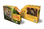 Wow poszter méretű forma puzzle - Tigris, 1000 db, elölről, hátulról