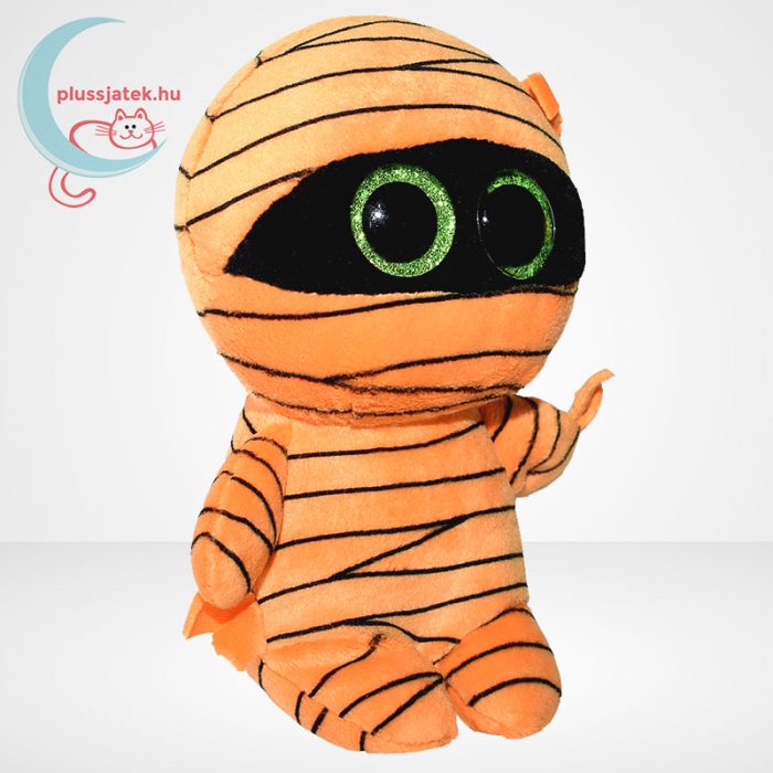 TY Beanie Boos: Mask, a narancssárga plüss múmia – 15 cm, jobbról