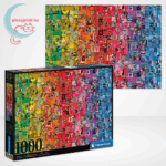 Kollázs puzzle doboza és képe, 1000 db (Clementoni ColorBoom Collection 39595)