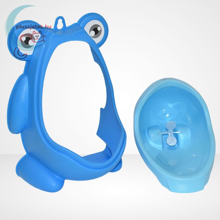 Happy Frog béka formájú kisfiú piszoár - kék, szétszedve (FreeON)