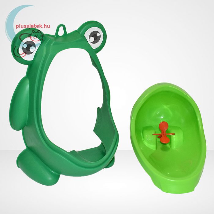 Happy Frog béka formájú kisfiú piszoár - zöld, szétszedve (FreeON)
