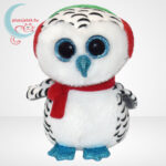 TY Beanie Boos: Nester, a plüss karácsonyi hóbagoly - 15 cm