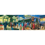 Télapó karácsonyi expressz vonata 1000 db-os panoráma puzzle (Clementoni, 39577), a kép