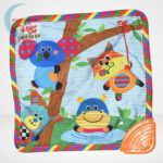 Cukikölyök kék kutyus plüss bébi szundikendő rágókával - 20 cm (Biba Toys), alulról