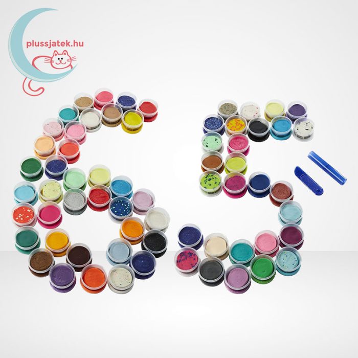 Play-Doh: Teljes színgyűjtemény, 65 darabos gyurma szett, tartalom