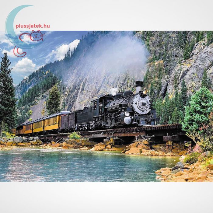 Vonat a hegyekben 500 db-os puzzle (Trefl, Mountain train, 37379), a kép
