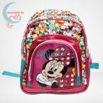 Mickey egér és barátai: Minnie - virág mintás ovis hátizsák lányoknak (30 cm), szemből