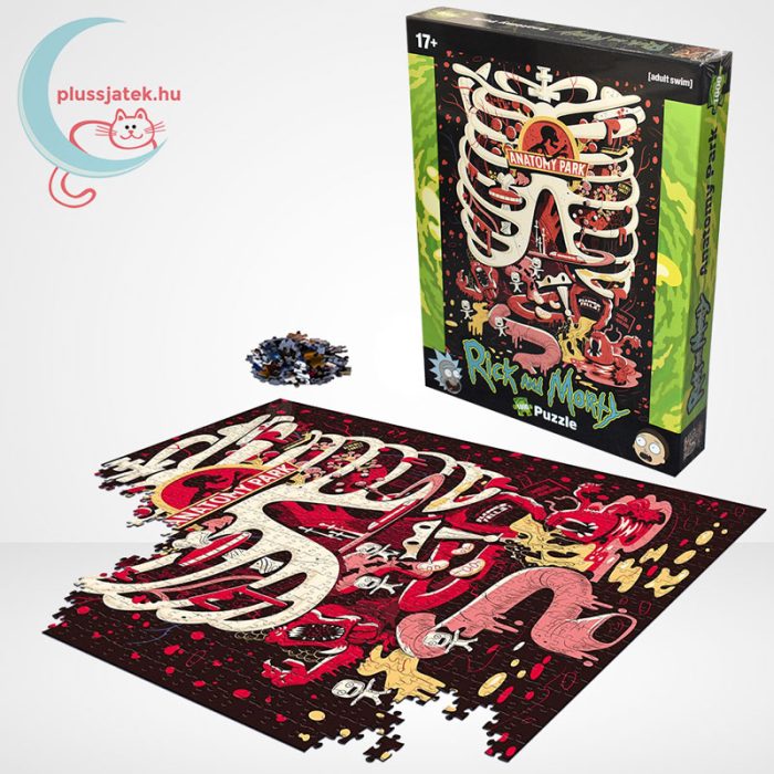 Rick és Morty: Anatómia Park, 1000 db-os puzzle (Anatomy Park, Winning Moves), balról