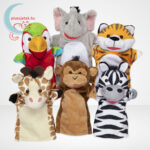 Szafari állatok, pajtások kesztyűbáb, 6 db-os szett - Melissa & Doug Bábjátékok (9118)