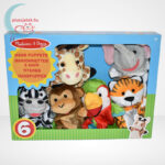 Szafari állatok, pajtások kesztyűbáb, 6 db-os szett - Melissa & Doug Bábjátékok (9118), szemből