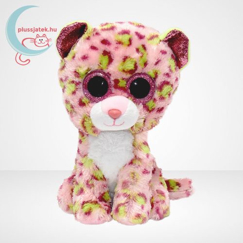 TY Beanie Boos: Lainey, a rózsaszín plüss leopárd - 15 cm