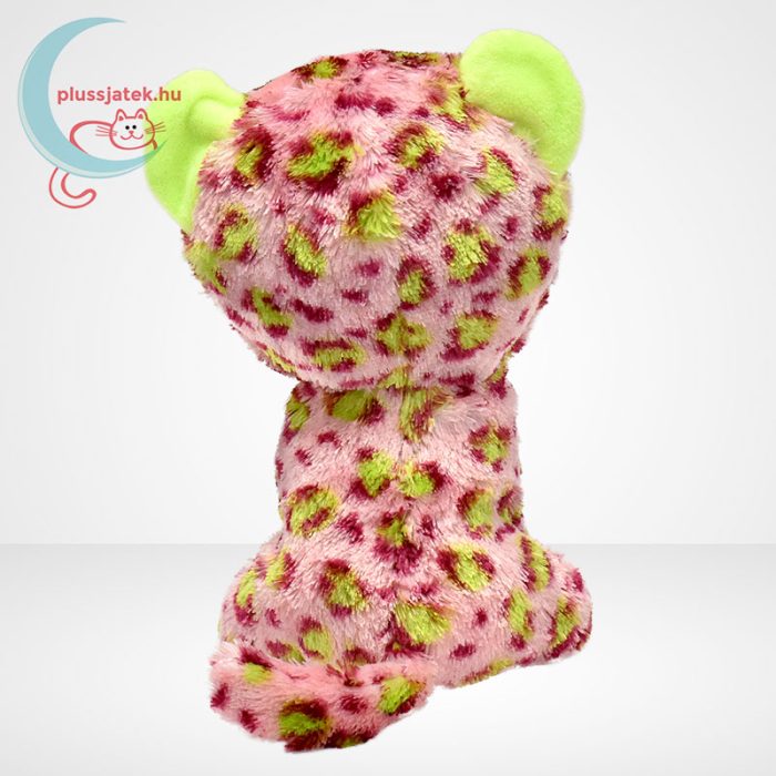 TY Beanie Boos: Lainey, a rózsaszín plüss leopárd - 15 cm, hátulról
