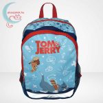Tom és Jerry: ovis, iskolás két rekeszes hátizsák (kék színű)