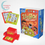 Zingo a bingó! társasjáték - Játssz és tanulj (Thinkfun), a doboz és tartalma