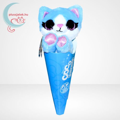 COCO Surprise: Roxy, kék színű tölcséres plüss cica