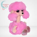 TY Beanie Boos Camilla, a rózsaszín hosszú nyakú plüss pudli - 15 cm, jobbról