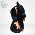 Ty Beanie Boos: Mortimer, a csillogó szemű, fekete-narancssárga plüss denevér, oldalról