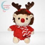 Plüss süni karácsonyi rénszarvas ruhában, 20 cm (Keel Toys)