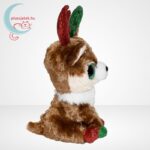 Ty Beanie Boos: Kinley, a karácsonyi, csillogó szemű plüss szarvas - 15 cm, oldalról