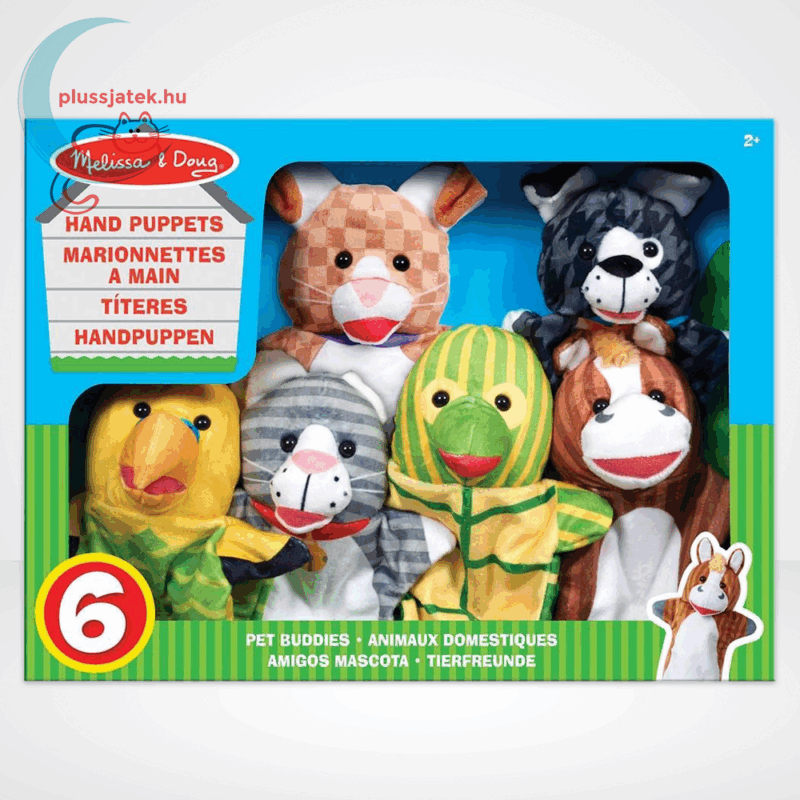 Háziállatok kesztyűbáb, 6 db - Melissa & Doug Bábjátékok 9119
