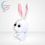 A kis kedvencek titkos élete: Hógolyó, a plüss nyuszi, 39 cm (Ty Beanie Buddies), balról