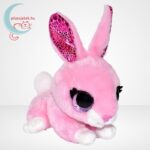 COCO Surprise: Ella, a tölcséres rózsaszín, csillogó szemű plüss nyuszi, jobbról