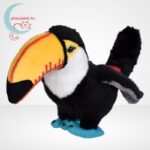 Plüss tukán madár, 30 cm, balról