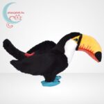 Plüss tukán madár, 30 cm, oldalról