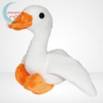 Gege, a hófehér plüss liba, 15 cm, balról