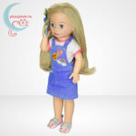 Call me Chloe magyarul beszélő divatos interaktív baba mobiltelefonnal, balról (42 cm)